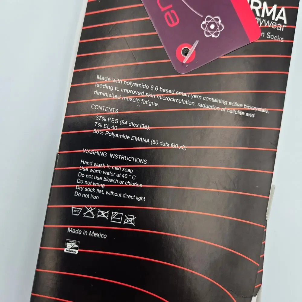 FIRMA Energywear Circulation Socks White Large Emana Smart Yarn Compression